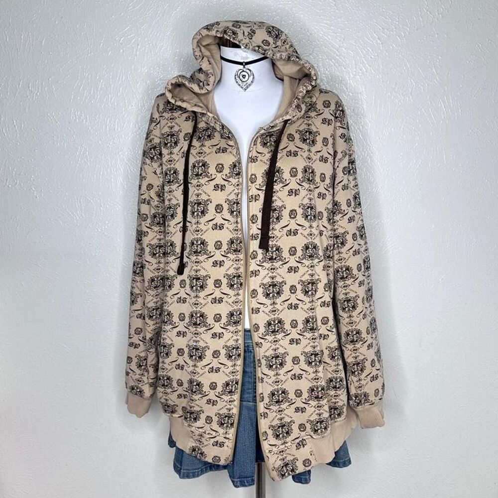 Southpole Men's Tan and Cream Hoodie